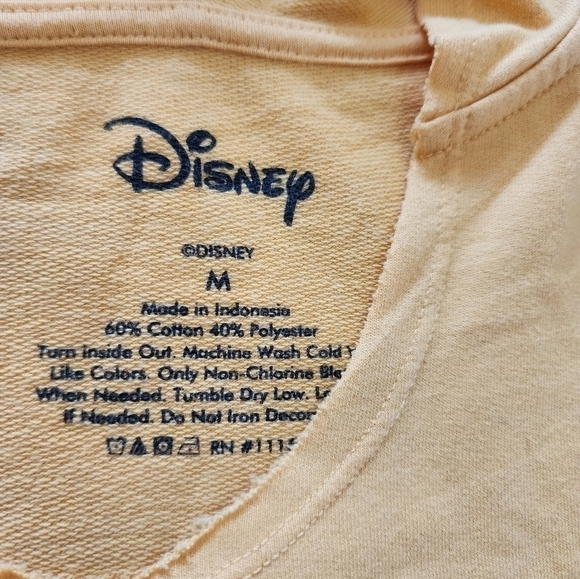 Disney's Micky & Friends Long Sleeve Hooded Sweatshirt in Yellow size Medium - Picture 5 of 5